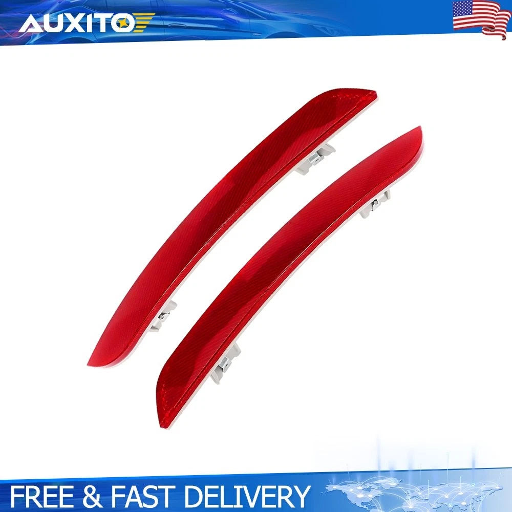 Pair Red Rear Bumper Reflectors for BMW 5 Series F10 (2010–2013)