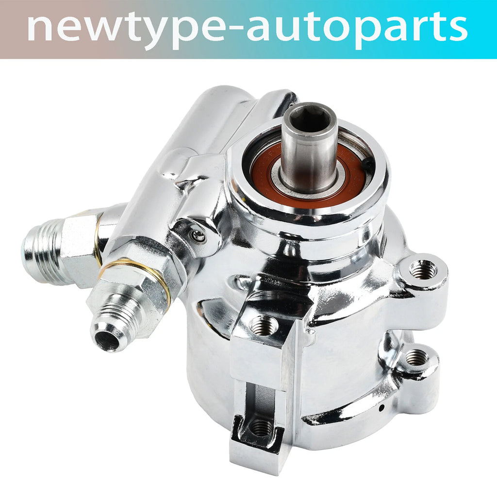 Chrome Power Steering Pump for Chevy GM Saginaw TC (1980–2001)