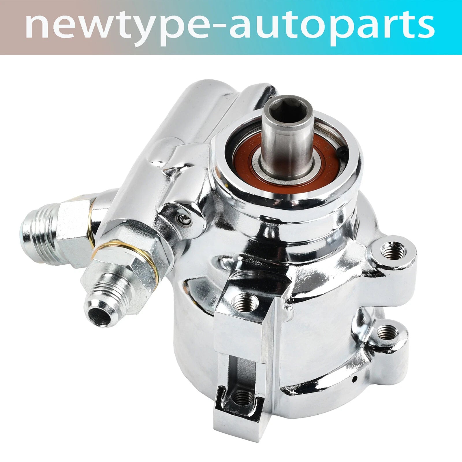 Chrome Power Steering Pump for Chevy GM Saginaw TC (1980–2001)