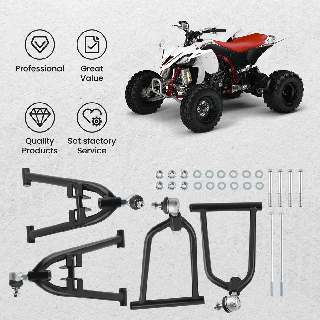Set of 4 Front Lower & Upper A-Arms for Yamaha YFZ450 (2004-2013)
