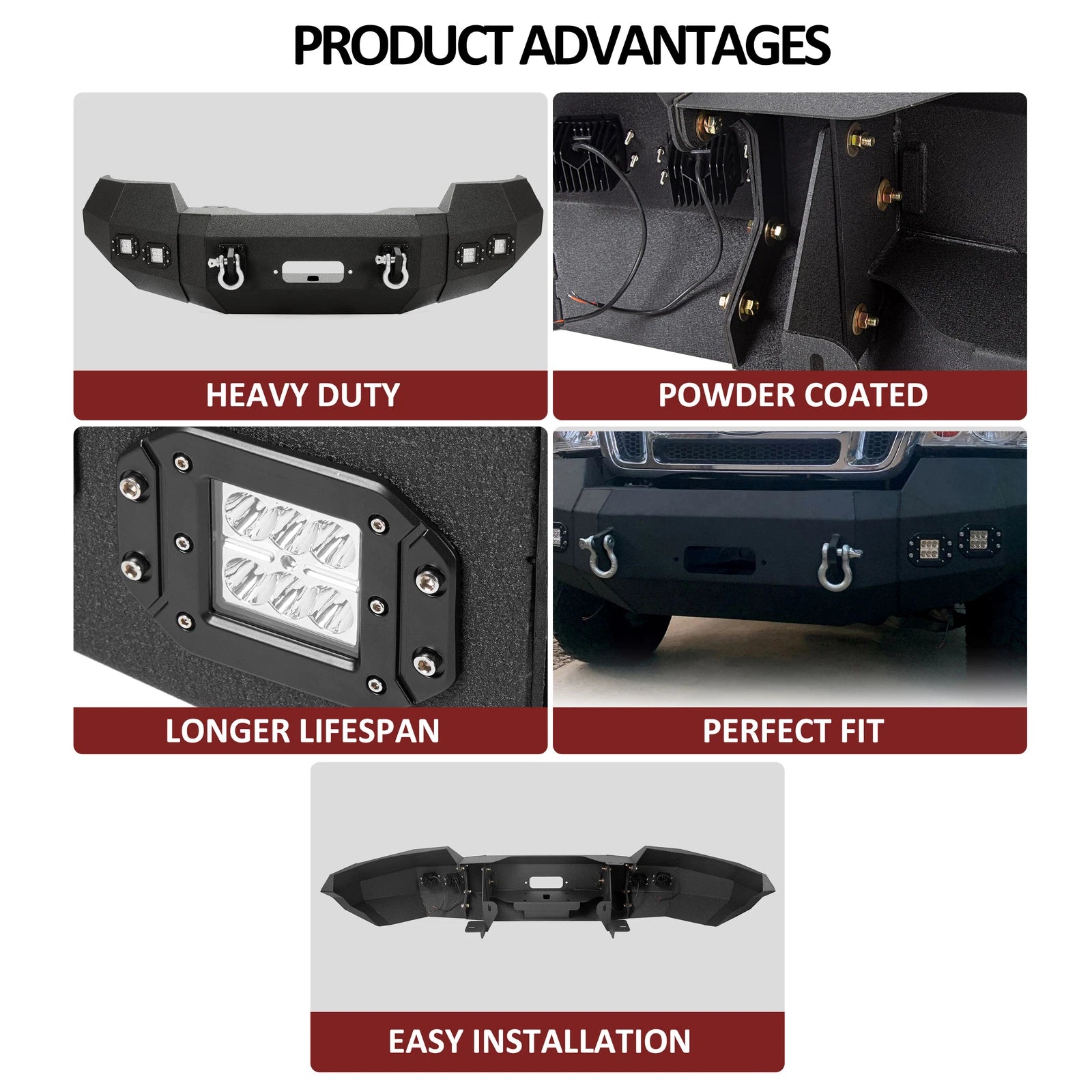 Front Bumper with LED Lights for Ford F150 (2004–2008)