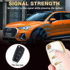 TPU Full Seal Flip Remote Key Fob Case with Keychain for Audi (2010-2024)