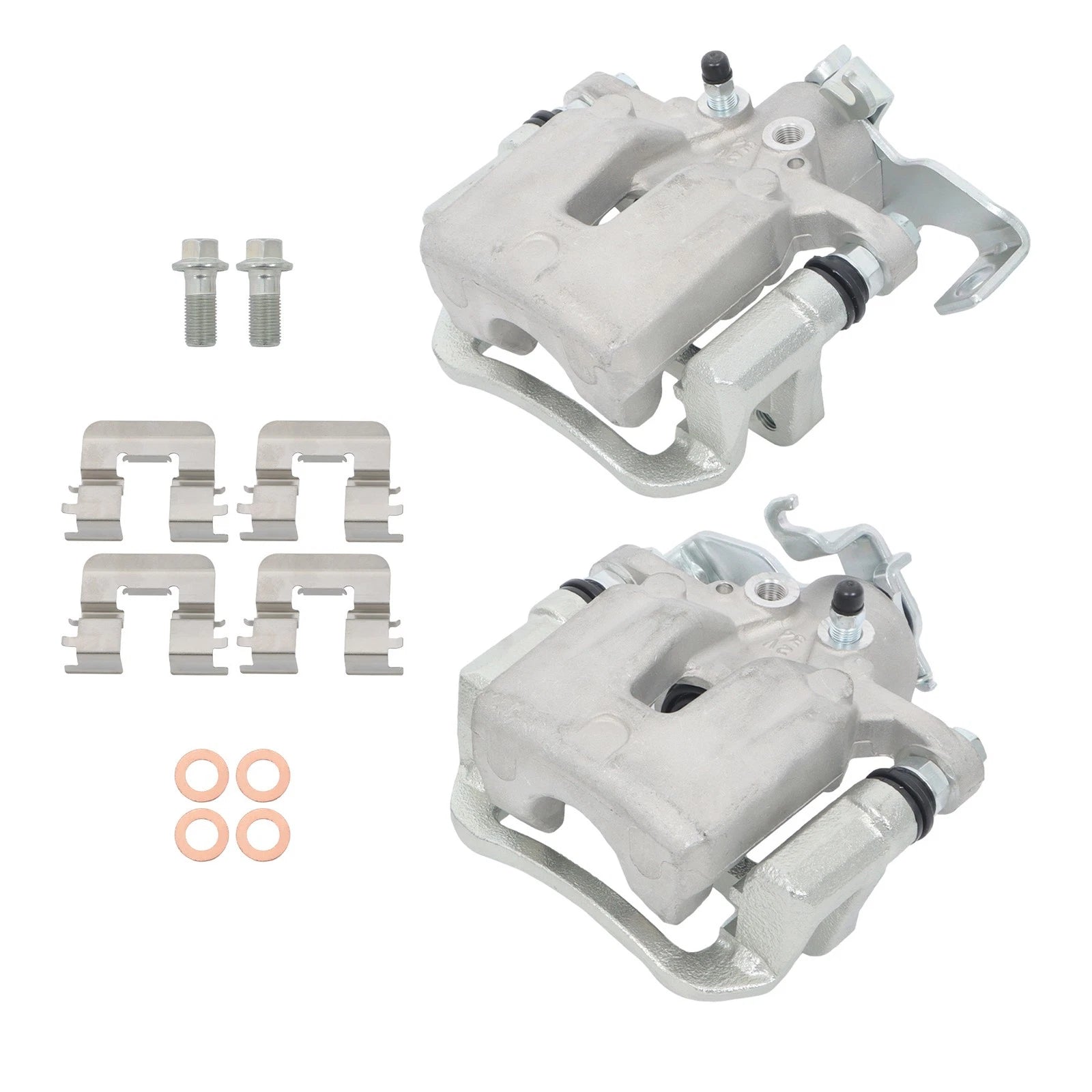 Set of 2 Disc Brake Calipers w/Bracket for Hyundai Veloster Elantra GT (2013–2014)