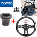 13" Black Steering Wheel with Adapter for EZGO TXT RXV (2008–2023)