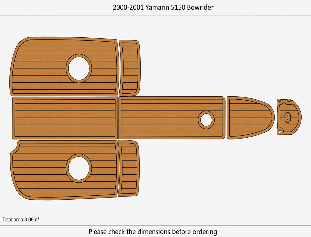 EVA Foam Pads Flooring Mat for Yamarin 5150 Bowrider (2001)