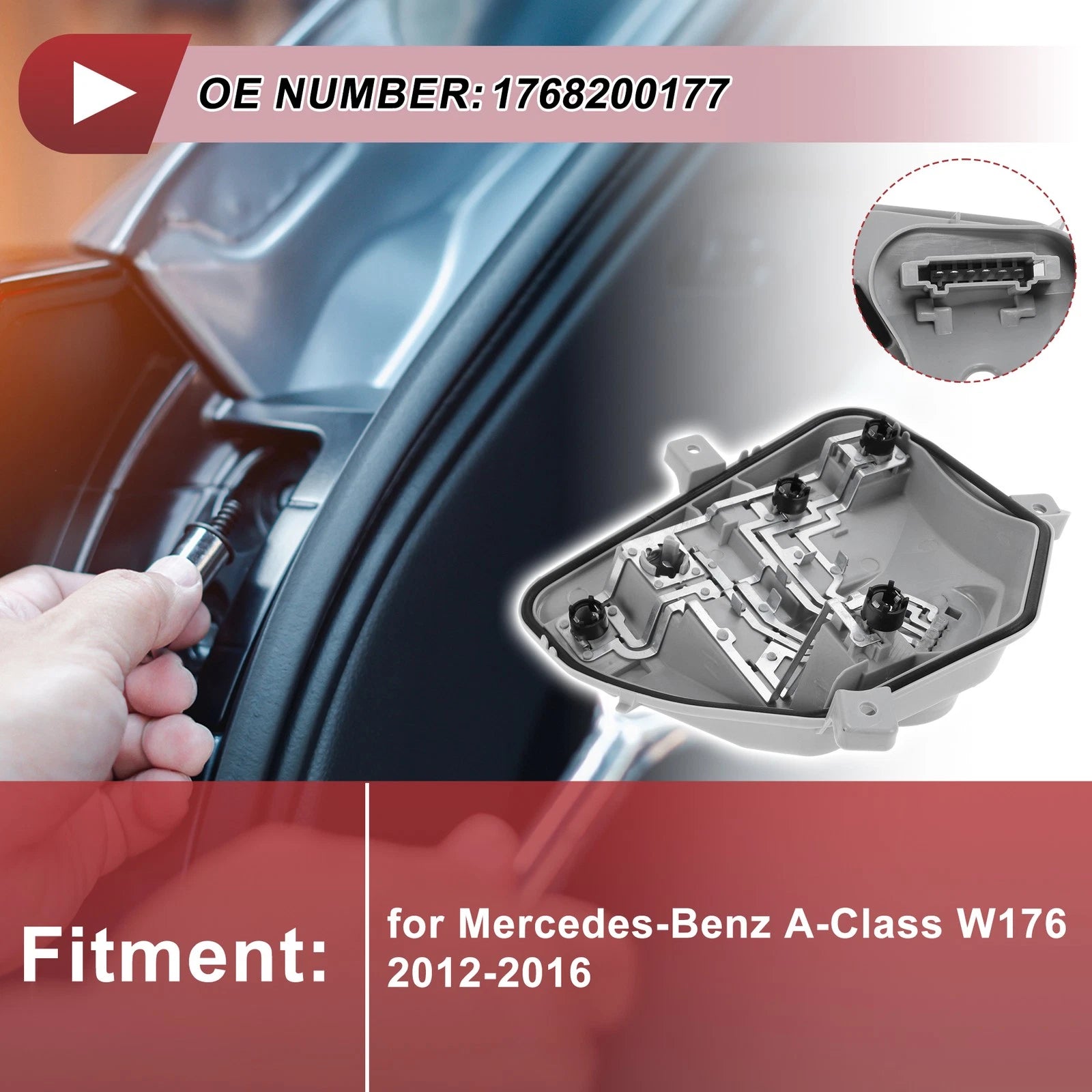 Right Tail Light Socket for Mercedes-Benz A-Class W176 (2012–2016) No.1768200177