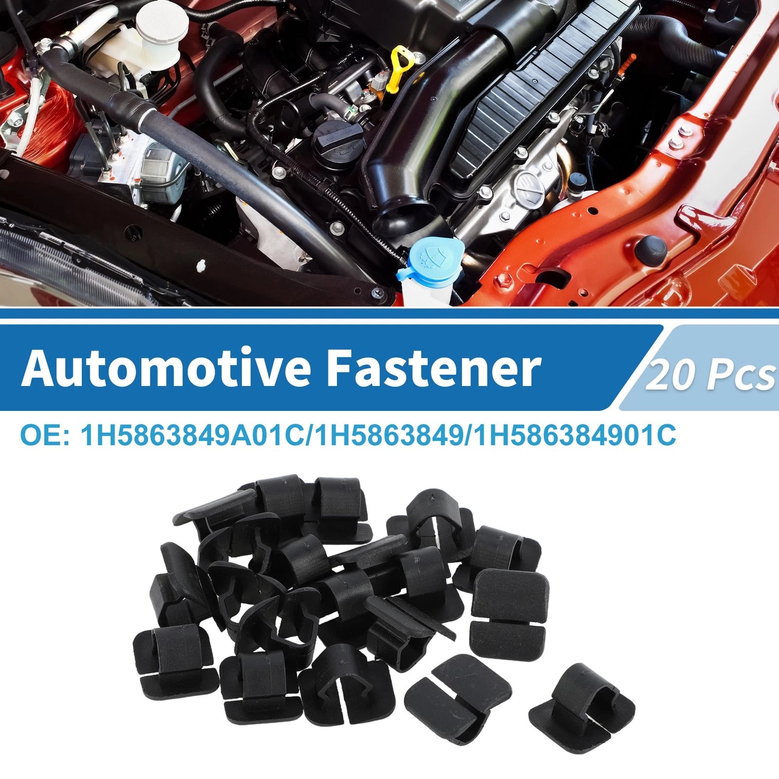 Set of 20 Heat Insulation Holder Clip Fasteners No.1H5863849A01C for Audi A6 (1998–2004)