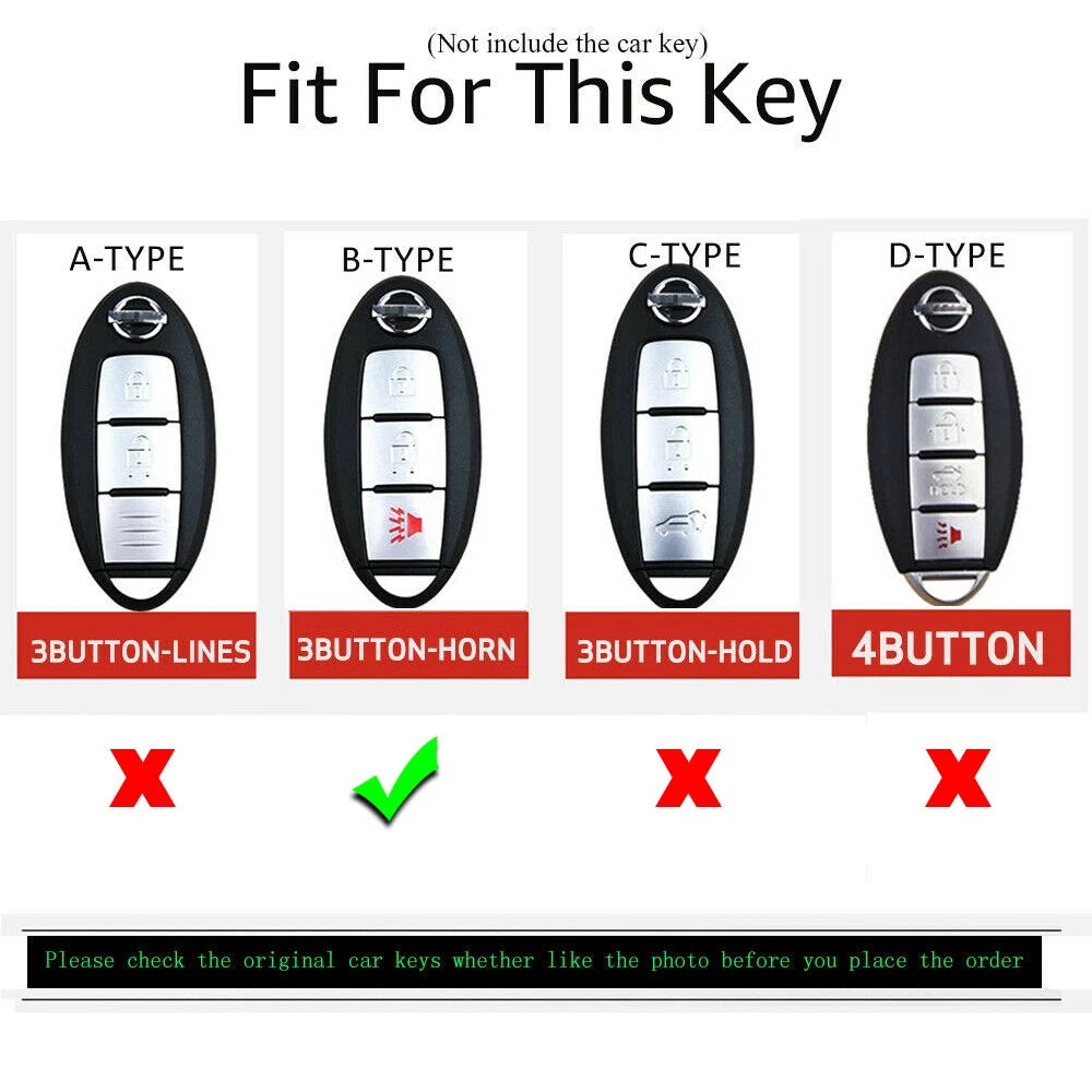 Full Seal Keyless Key Fob Holder Cover for Nissan (2000-2006)