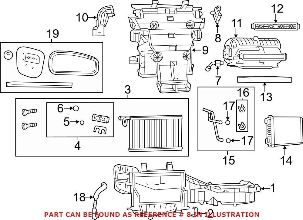 HVAC Floor Mode Door Actuator for Dodge Durango (2011–2023)