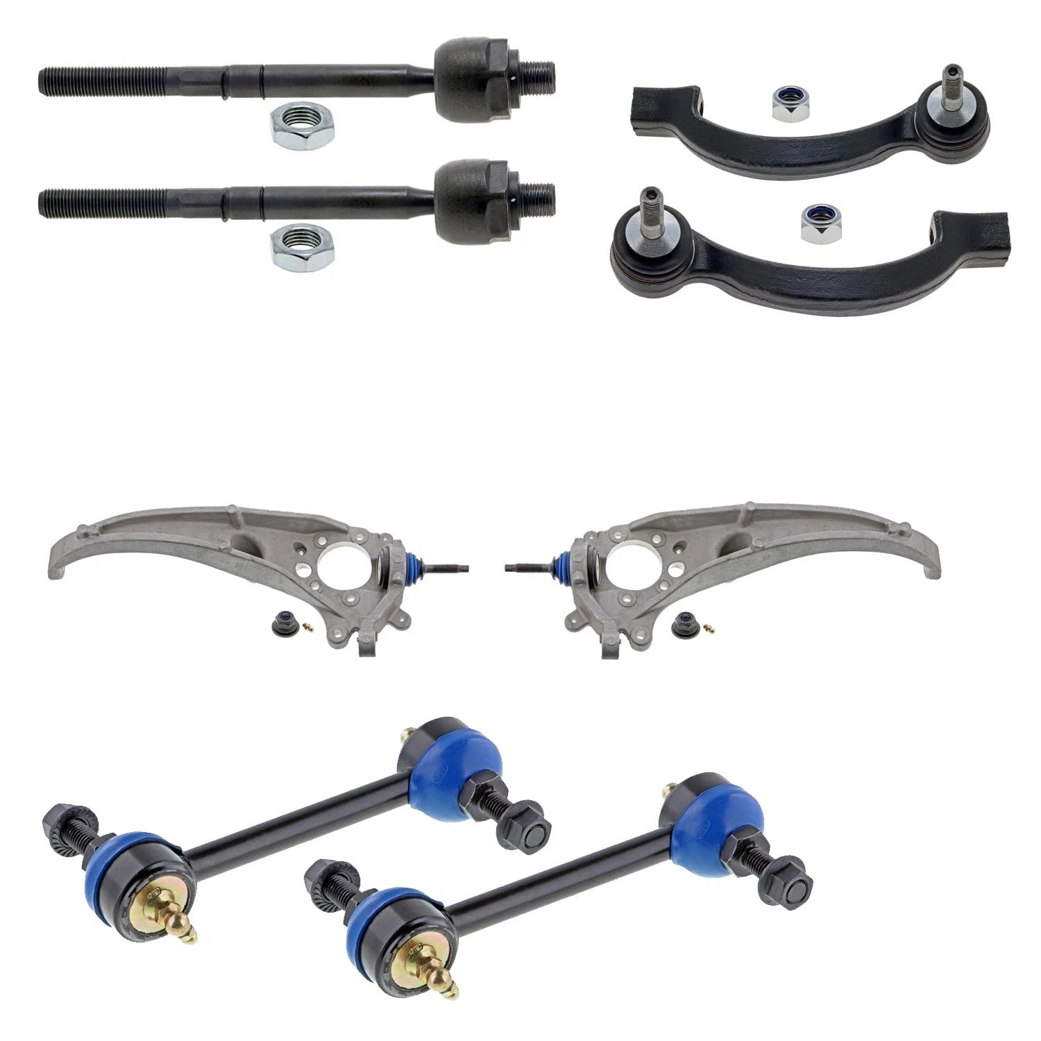 Mevotech Supreme Tie Rod Ends & Sway Bar Link Kit for Lincoln LS (2000–2006)