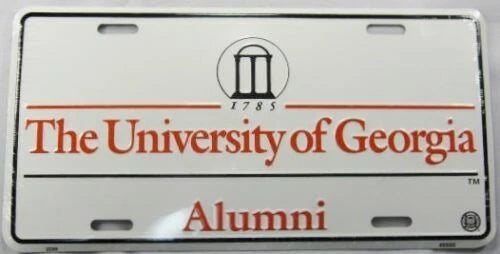 UGA Alumni Stamped Metal License Plate for University of Georgia (6 x 12)