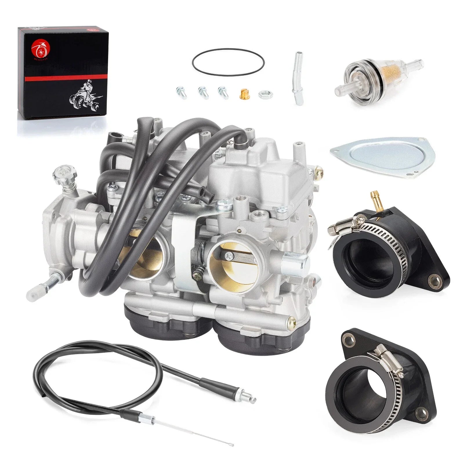 Carburetor & Intake Boot & Throttle Cable for Yamaha Raptor 660R (2001–2005)