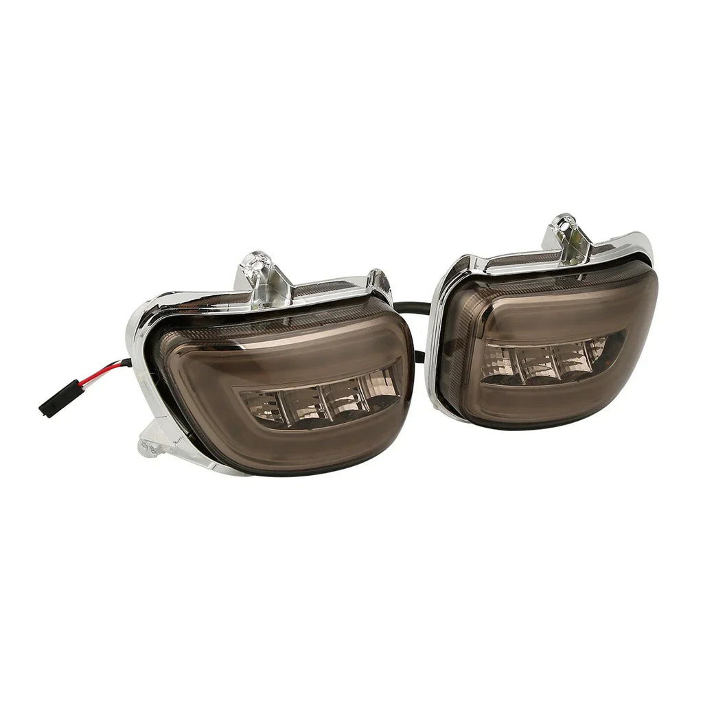 Front LED Turn Signals Smoked Lens for Honda Gold Wing GL1800 F6B (2001-2017)