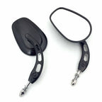 Black Big Racing Side Mirrors for Harley Low Rider (2014–2023)