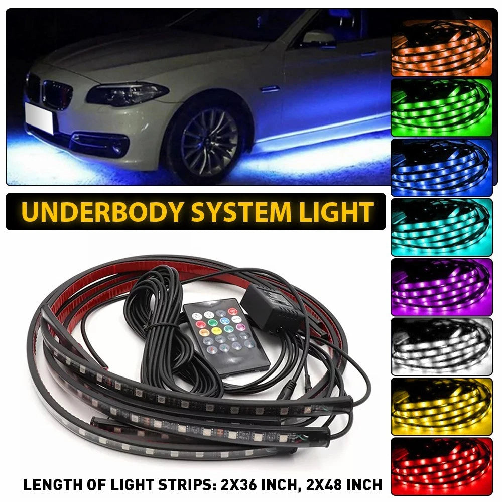 RGB LED Underbody Light Kit for Cars and Trucks (Universal Fit)