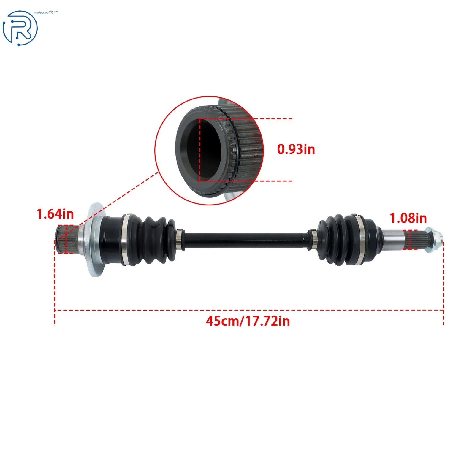 Rear Left CV Axle Drive Shaft for Yamaha Grizzly 660 (2003–2008)