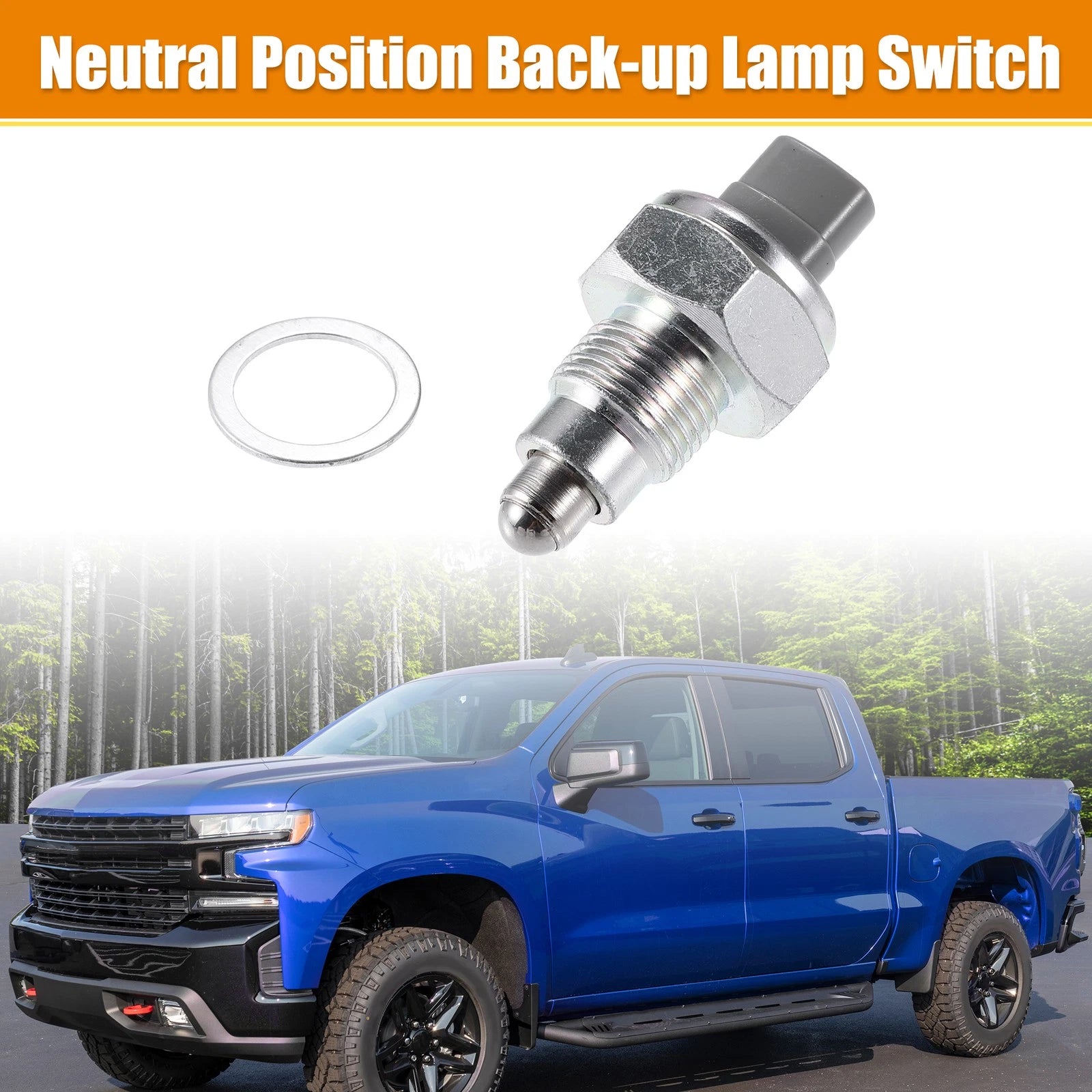 Back-up Lamp Switch for Toyota 4Runner (1987) Metal Plastic Silver Gray