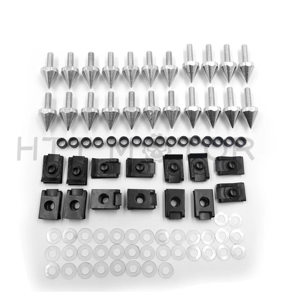 Fairing Bolts Kit for Yamaha YZF R1 (2000–2001) - Silver Fasteners