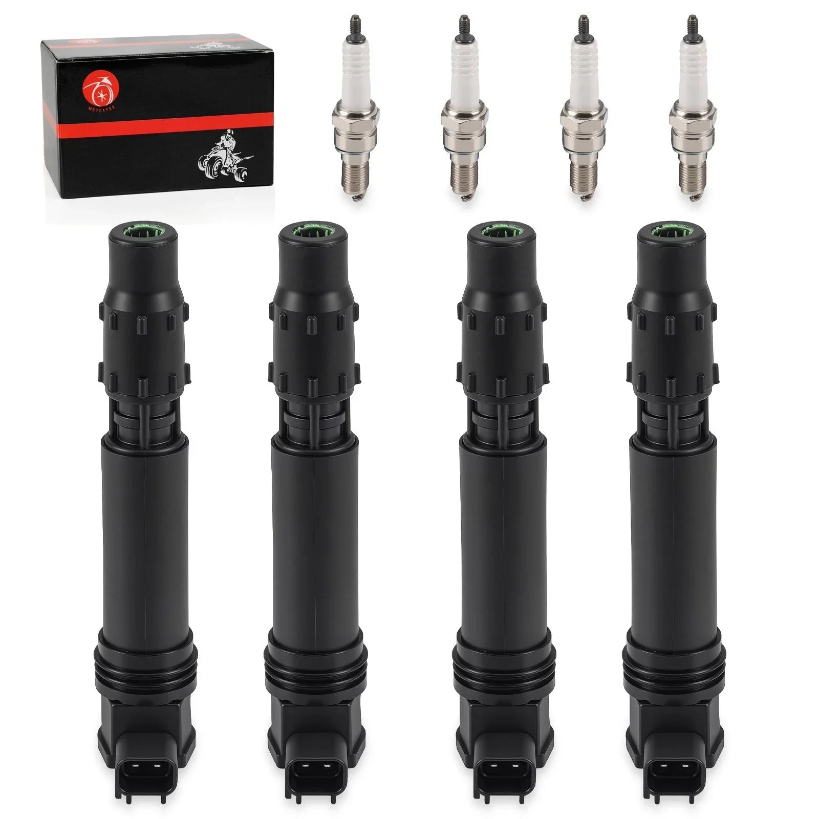 Ignition Coils & Iridium Spark Plug Set 4x for Honda CBR1000RR (2004–2007)