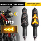 2X Motorcycle Turn Signals Dynamic Light for Yamaha Kawasaki Honda
