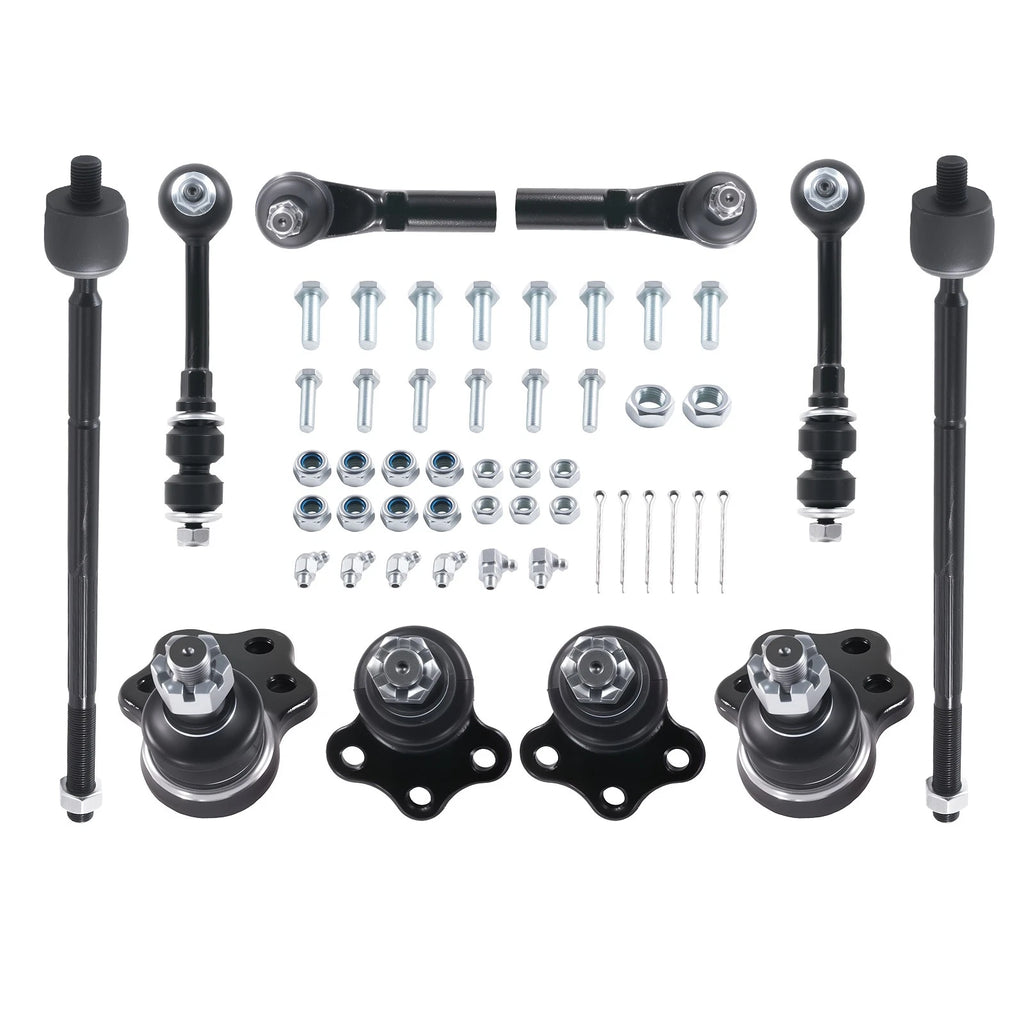 10pc Front Ball Joint Tie Rod Sway Bar Kit for Dodge Dakota Durango (1997–2004)