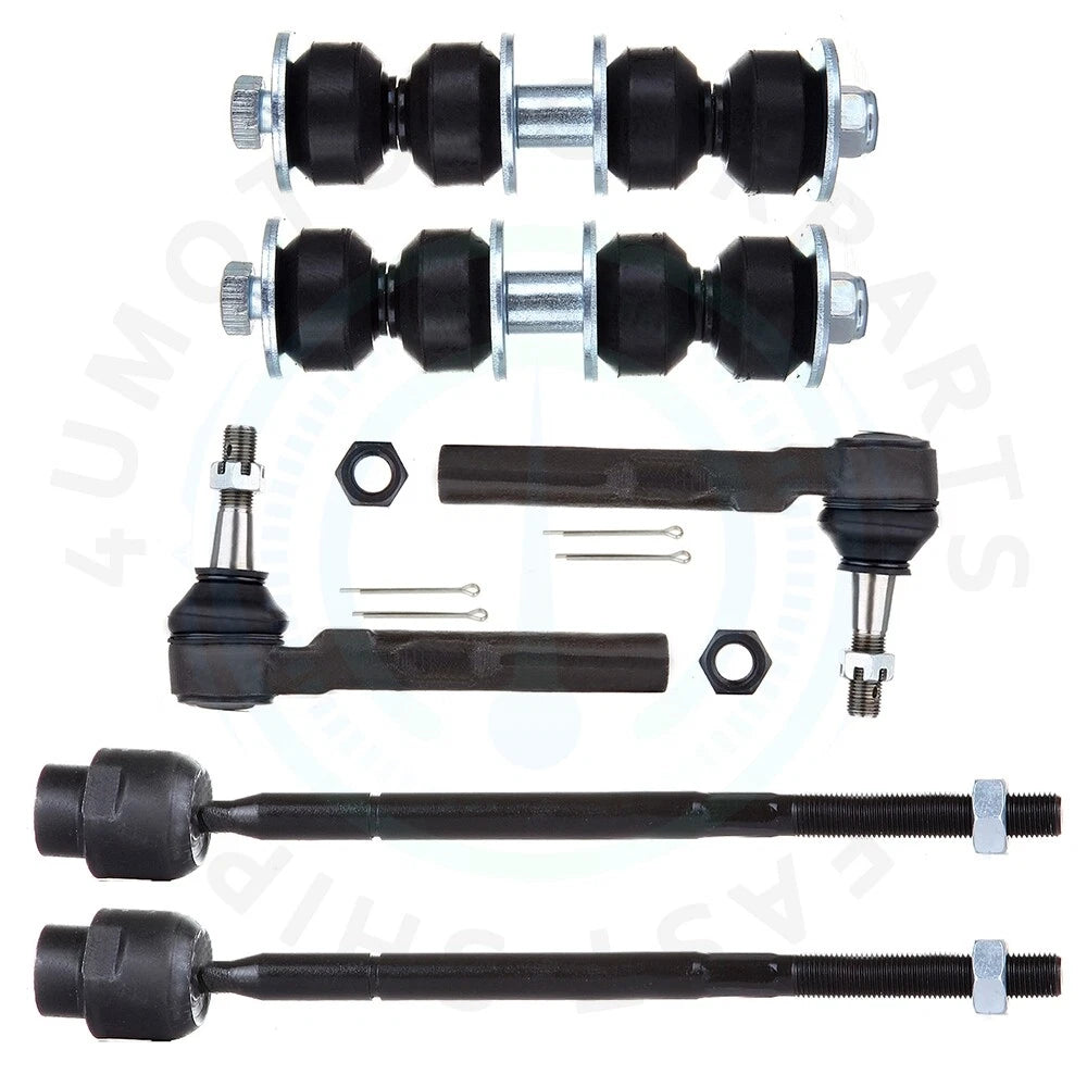 Set of 6 Front Inner Outer Tie Rods for Chevy Malibu (2004–2008)