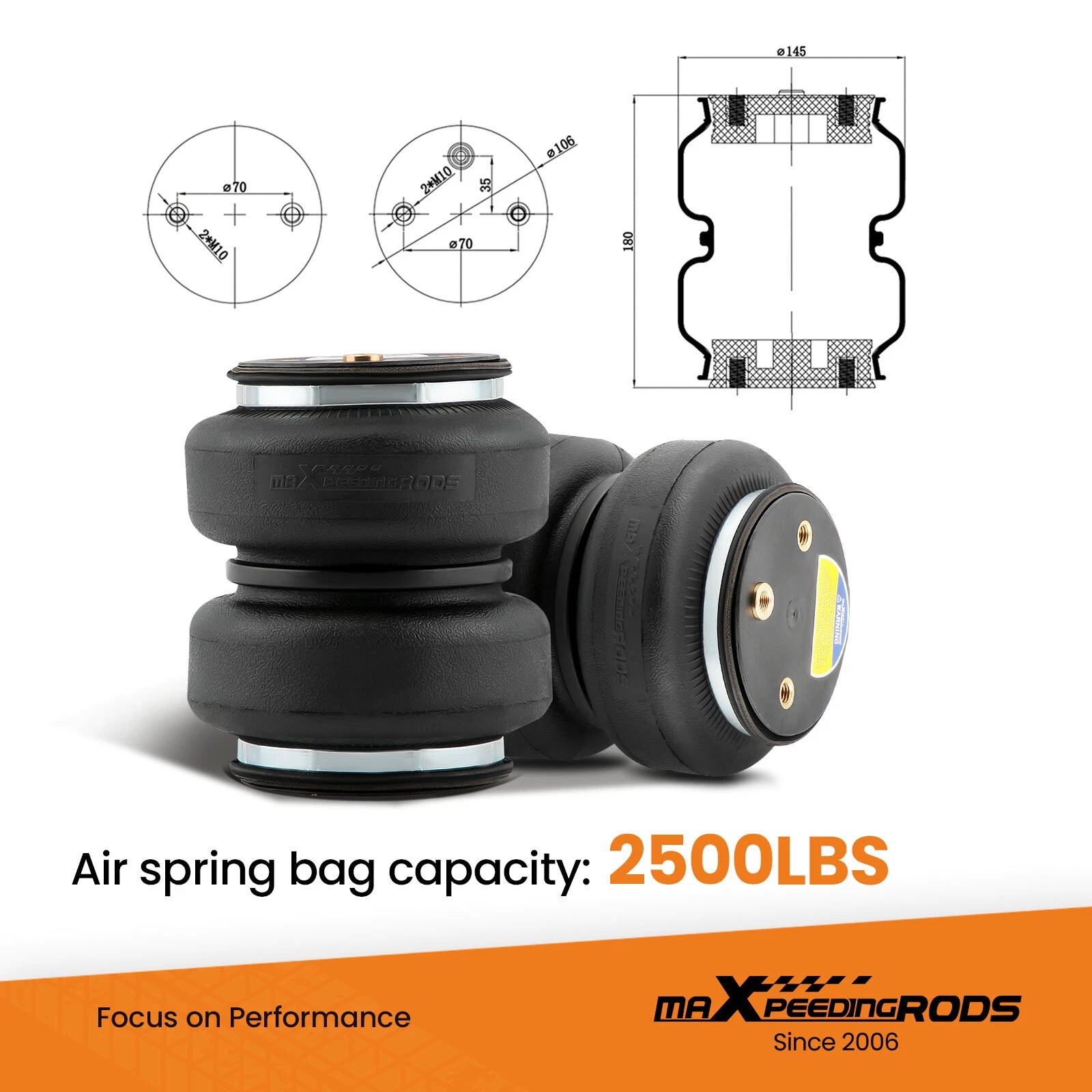 Rear Air Spring Suspension Kit for Dodge Ram 1500 (2019-2024)