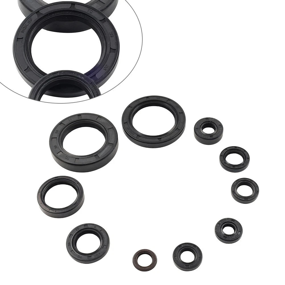 10pcs Engine Oil Seal Kit for Honda CRF250R CRF250X (2004–2017)