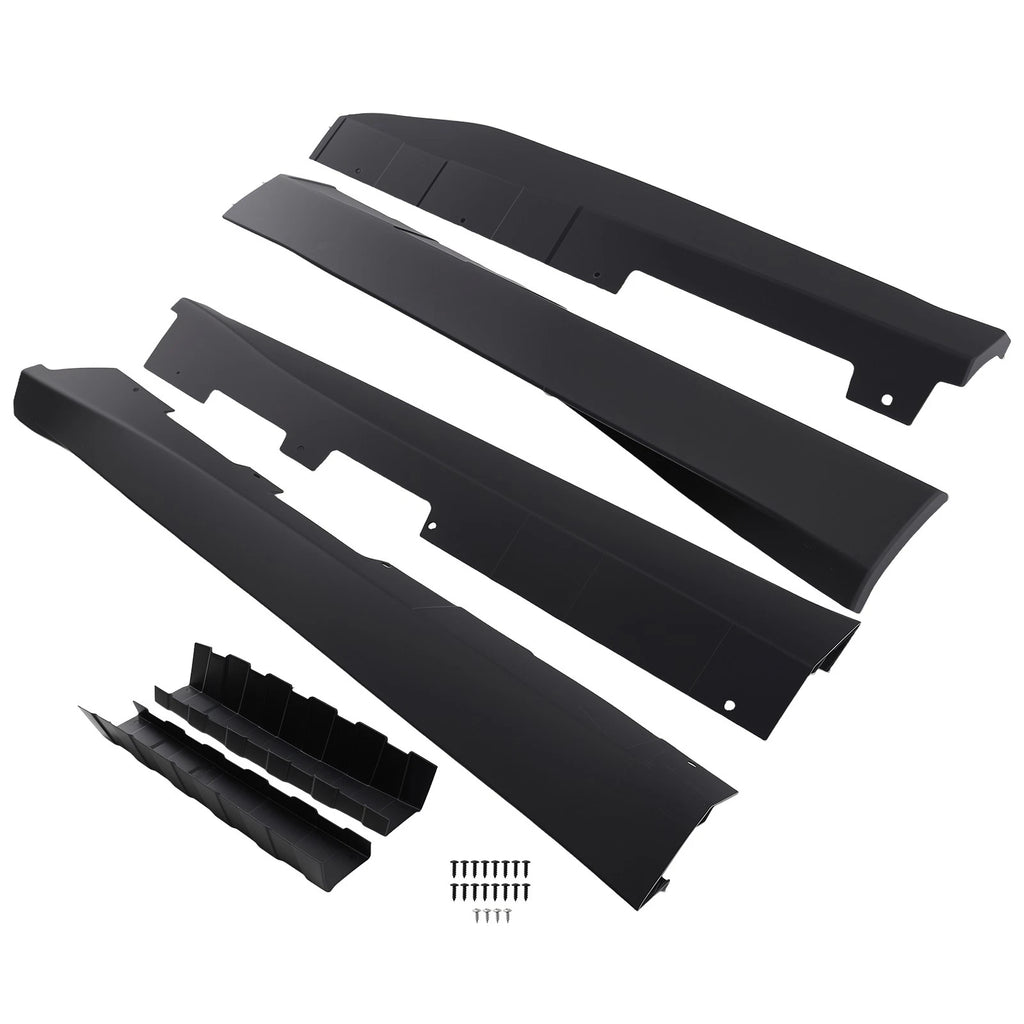 Rocker Side Skirts for Chevy Camaro RS SS (2016–2022) ZL1 Style Black PP Pair