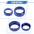 3 x Car AC Audio Tune Switch Knob Covers for Dodge Dart (2012-2018) Blue