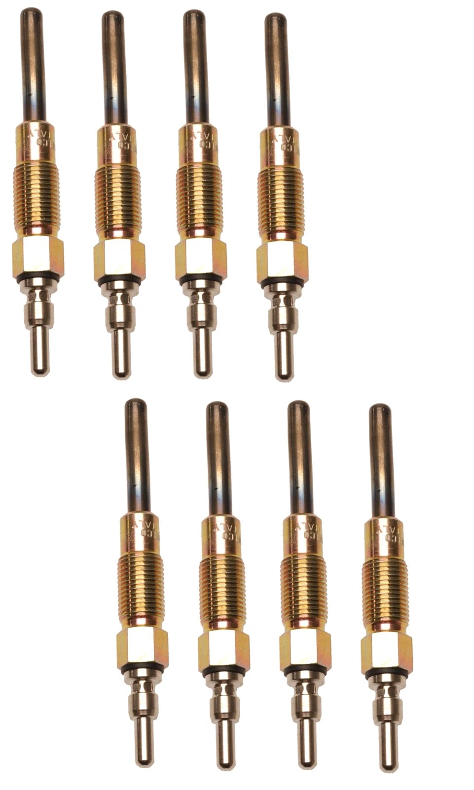 Set of 8 Steel Diesel Glow Plugs ACDelco for Ford F-350 E-350 (1994–2003)