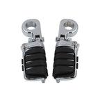 Chrome Highway Footpegs for Harley (1-1/4" Engine Guard Crash Bar)