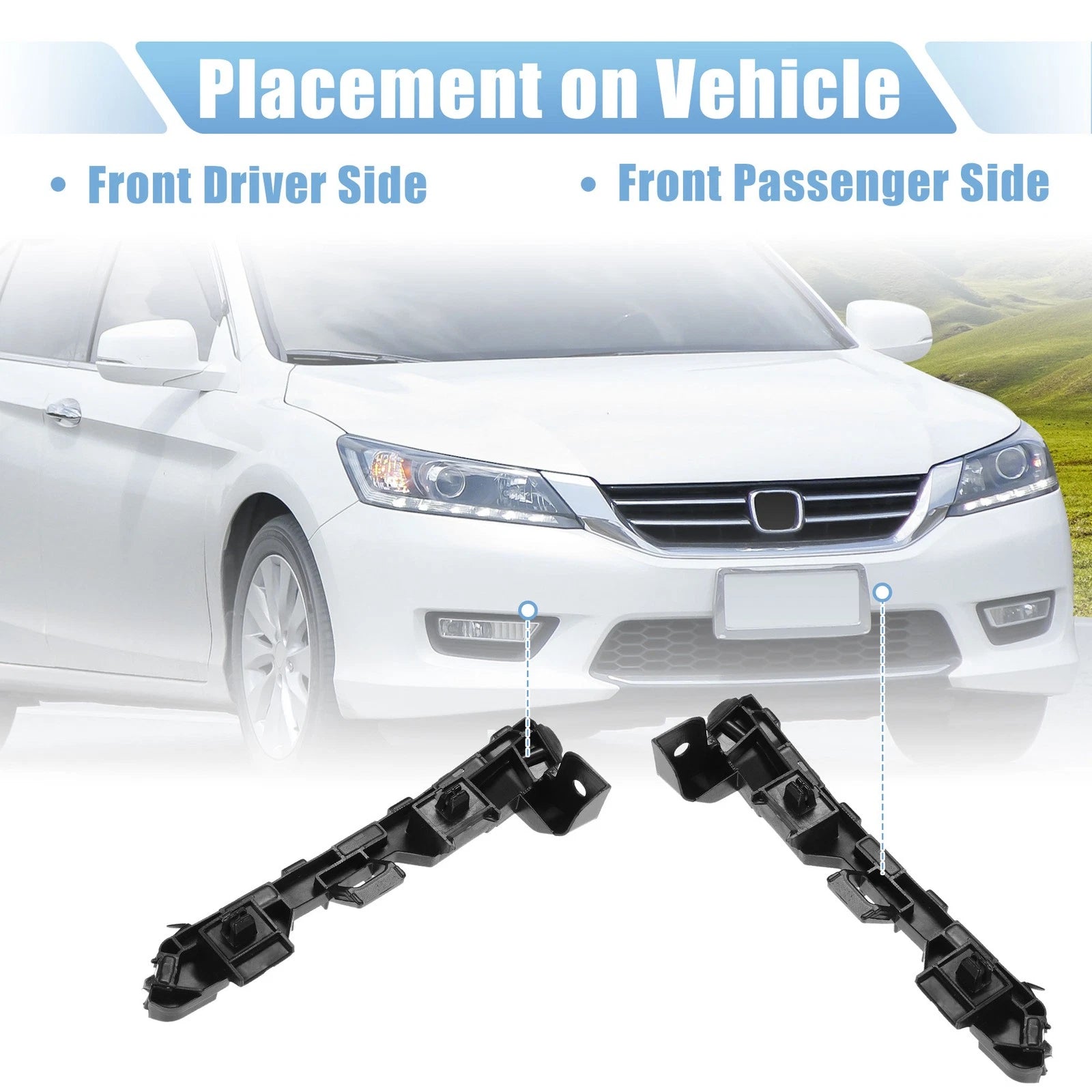 Pair of Bumper Bracket 71193T2AA01/71198T2AA01 for Honda Accord (2013–2017)