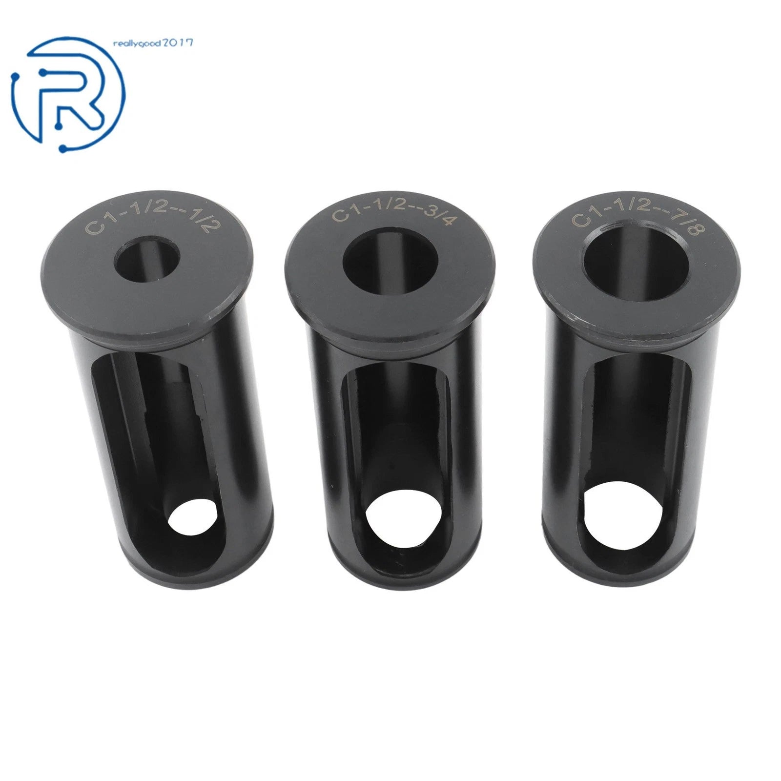 Boring Bar Lathe Turret Tool Holder Block 1.5" ID & 5 Pcs C Reduction Sleeves