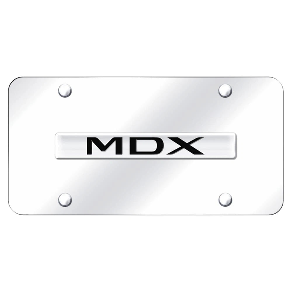 Chrome Name on Chrome License Plate - Officially Licensed for Acura MDX