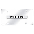 Chrome Name on Chrome License Plate - Officially Licensed for Acura MDX