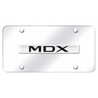 Chrome Name on Chrome License Plate - Officially Licensed for Acura MDX