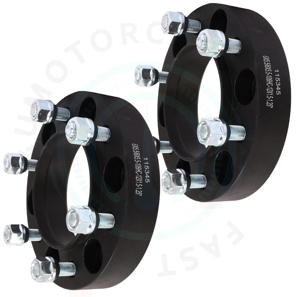 Set of 2 Wheel Spacers 1.25" 6x5.5 HubCentric for Toyota 4Runner (1996–2018)