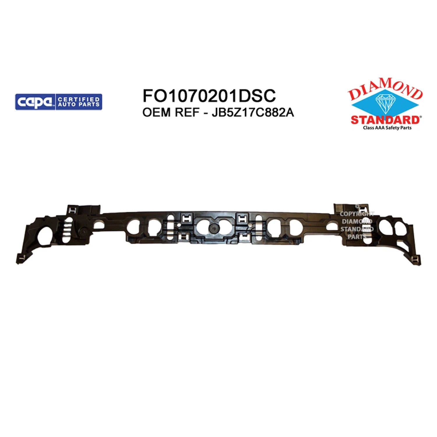 Replacement Polypropylene Front Bumper Impact Absorber for 2018-19 Ford Explorer