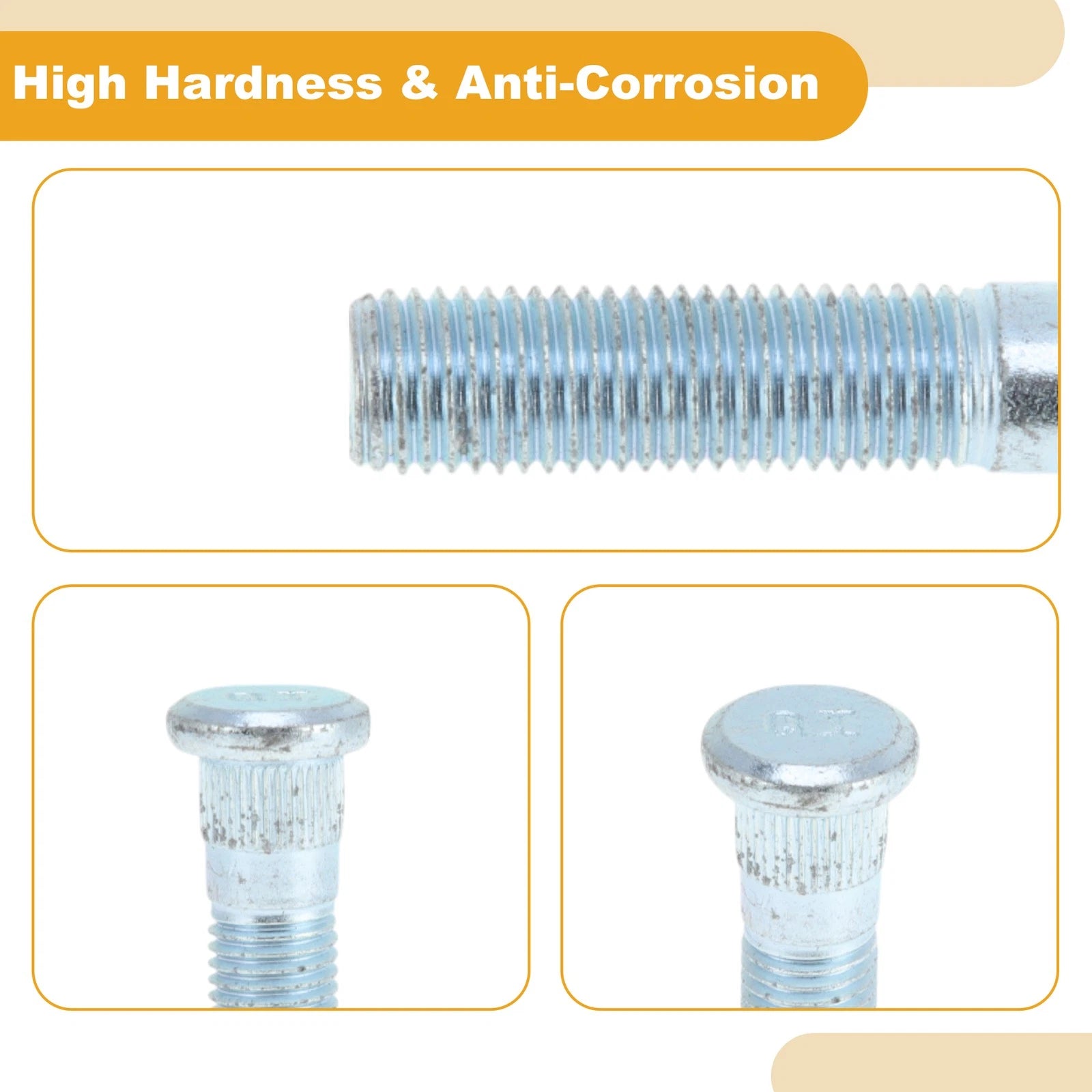 Set of 5 M12x1.5 Wheel Lug Studs for Hyundai Santa Fe (2010–2019)