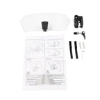 Universal Adjustable Clip-On Windshield Air Deflector Clear/Black