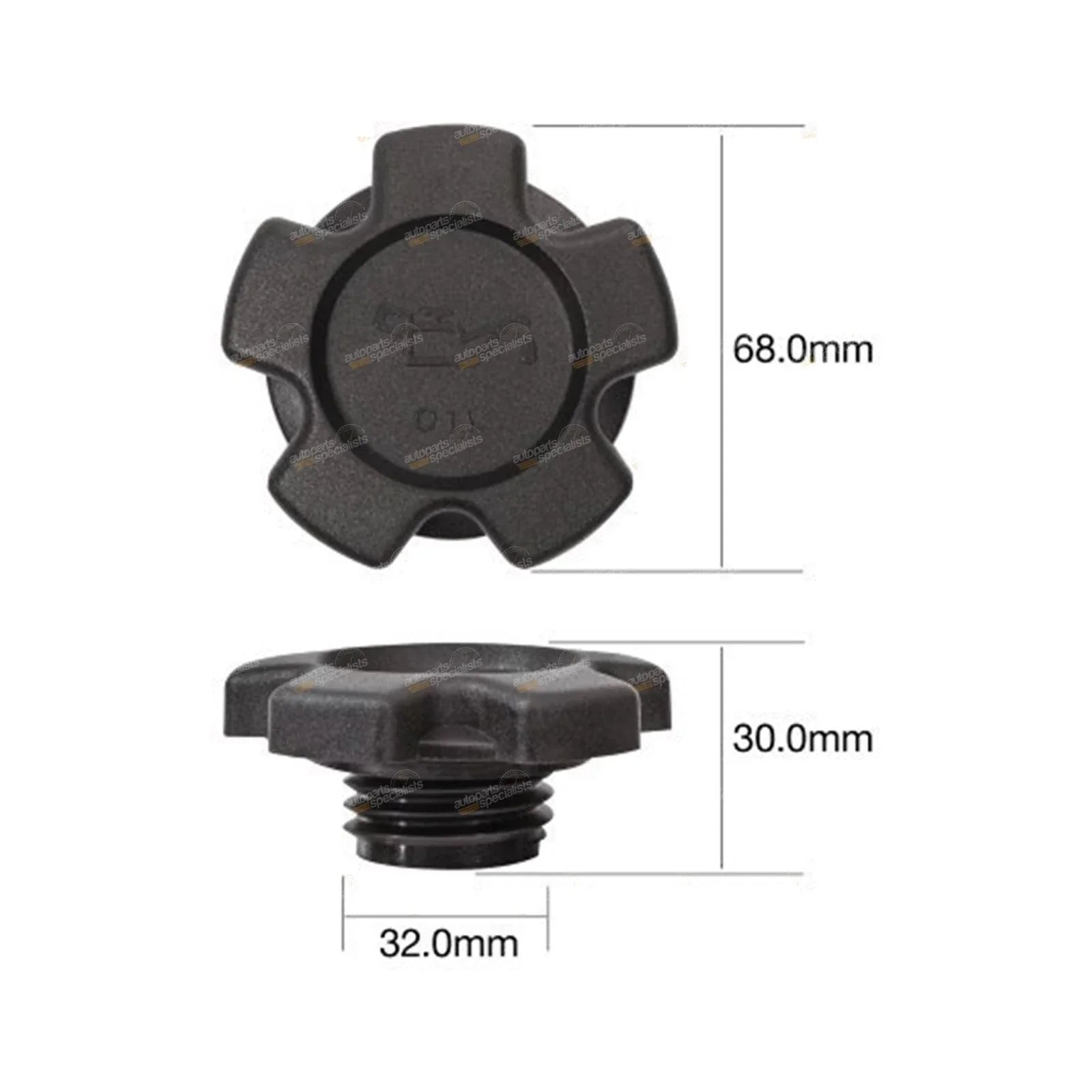 1.6L 4 cyl Engine Oil Filler Cap for Nissan Urvan E23 (1980 - 1982)