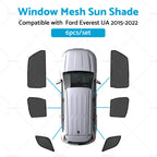 6X Foldable Window Mesh Sun Shade for Ford Everest UA (2015–2022)