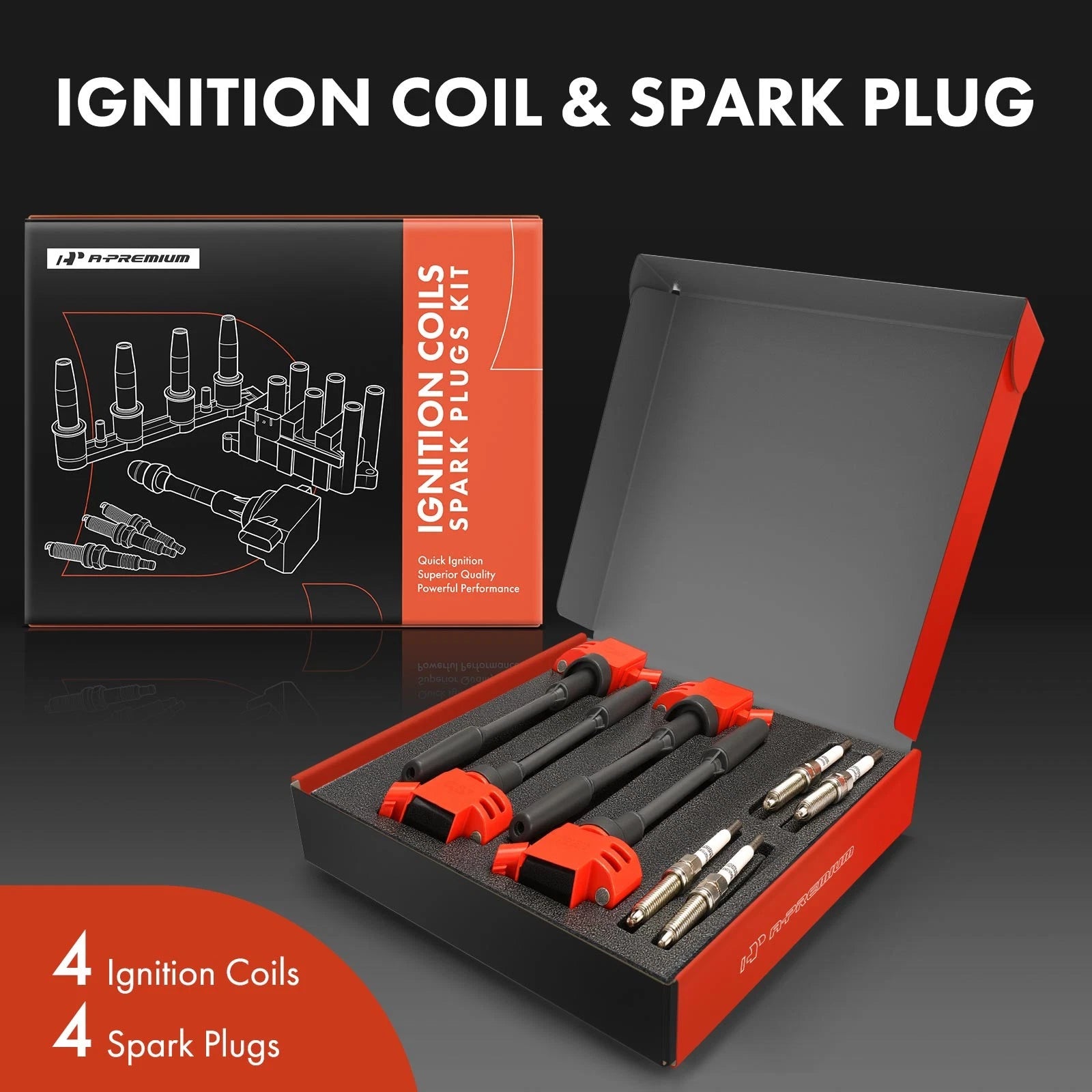 Ignition Coil & Iridium Spark Plug Set for Toyota Camry (2018-2024)