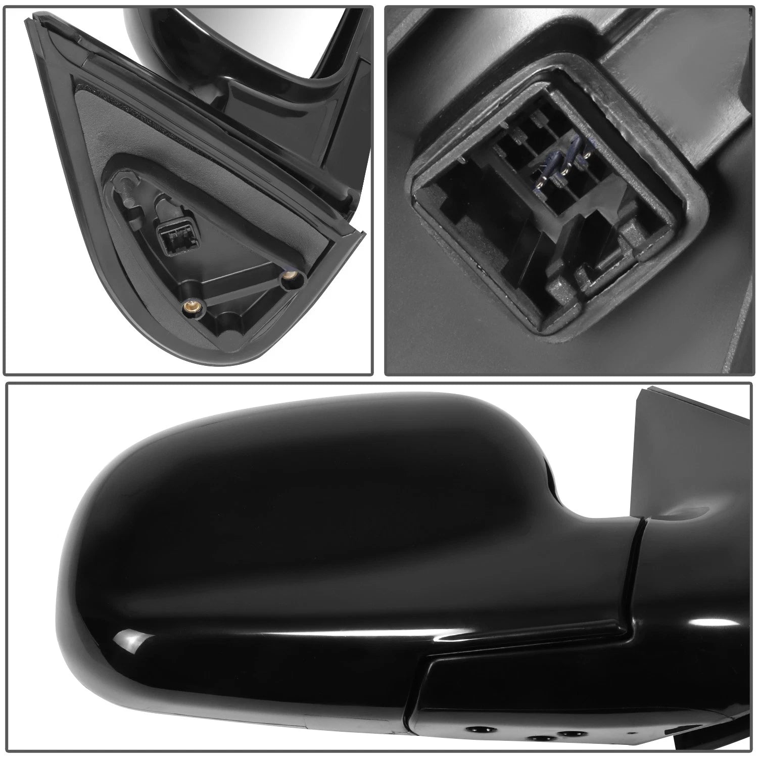 Passenger Right Side Door Mirror Glass for Hyundai Santa Fe (2003–2004)