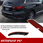 Set of 2 Red Lens Rear Bumper Reflector Lights for Infiniti QX60 (2016–2020)