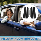 8 Pcs Door Pillar Window Trim for Toyota Yaris (2005–2014) Black