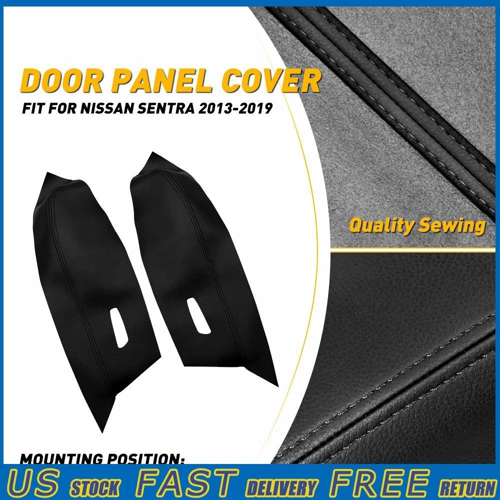 Synthetic Leather Armrest Door Panel Cover for Nissan Sentra (2013–2019)