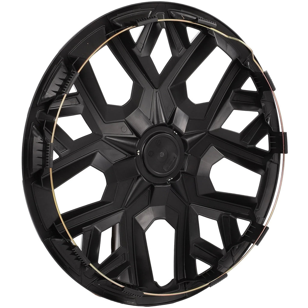 Set of 4 16" Universal Black Snap On Wheel Covers Hub Caps R16