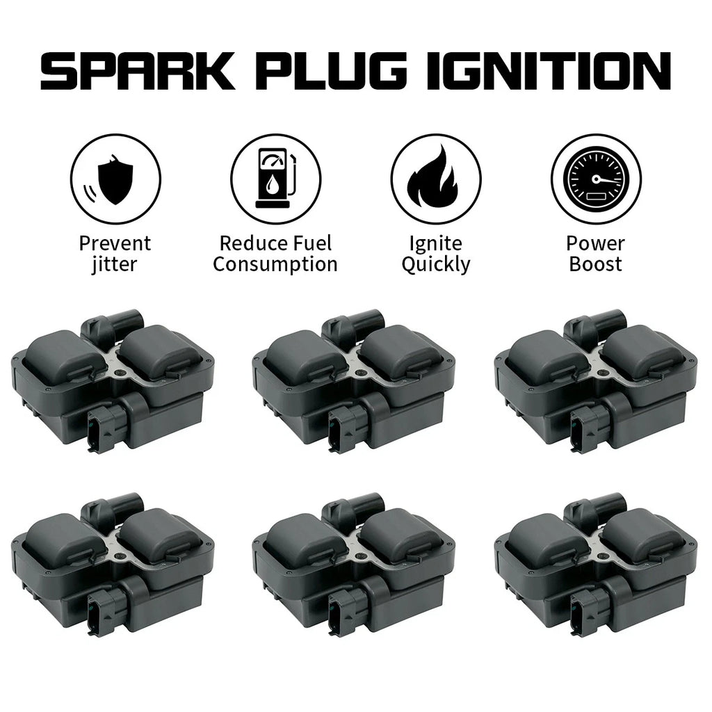 Set of 6 Ignition Coils for Chrysler Crossfire, Mercedes-Benz B200, R500 (2004–2008)